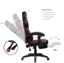 Load image into Gallery viewer, FOOTREST SERIES/ 055 GAMING CHAIR (BLACK & RED)