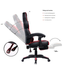Load image into Gallery viewer, FOOTREST SERIES/ 055 GAMING CHAIR (BLACK &amp; ORANGE)
