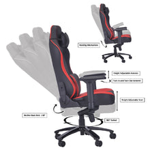Load image into Gallery viewer, PRO-X SERIES/ 7904 GAMING CHAIR (BLACK & RED)
