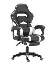 Load image into Gallery viewer, FOOTREST SERIES/ 055 GAMING CHAIR (BLACK & WHITE)