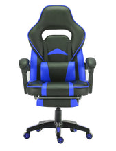 Load image into Gallery viewer, FOOTREST SERIES/ 055 GAMING CHAIR (BLACK & BLUE)