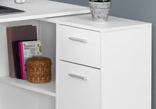 Load image into Gallery viewer, OFFICE SERIES - 46&quot;L / WHITE WITH A STORAGE CABINET

