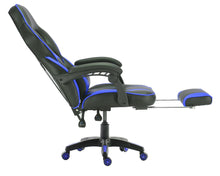 Load image into Gallery viewer, FOOTREST SERIES/ 055 GAMING CHAIR (BLACK & BLUE)