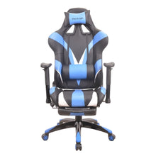 Load image into Gallery viewer, FOOTREST SERIES/ 7613 GAMING CHAIR (BLUE &amp; BLACK)
