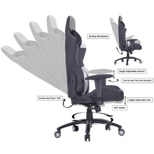 Load image into Gallery viewer, PRO-X SERIES/ 77D09 GAMING CHAIR (BLACK-GREY-WHITE)