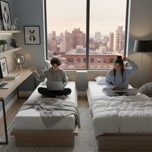 Load image into Gallery viewer, TCD Pack of 2 Twin Mattresses Made in Canada, Medium-Firm Support, Pressure Relief &amp; Cool Sleep,CertiPUR-US® Certified
