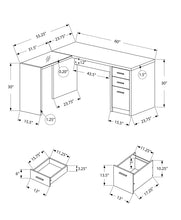 Load image into Gallery viewer, OFFICE SERIES - WHITE CORNER WITH TEMPERED GLASS
