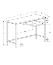 Load image into Gallery viewer, OFFICE SERIES - 48&quot;L / ESPRESSO / SILVER METAL
