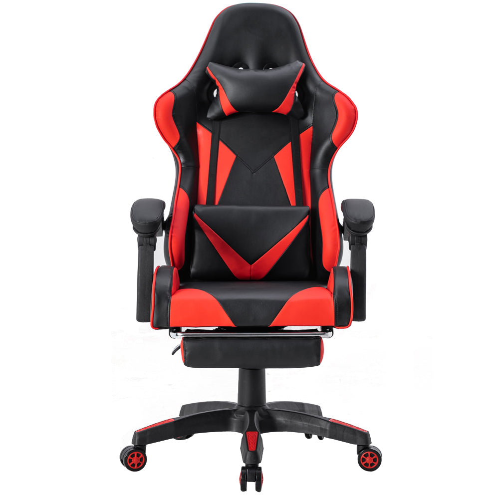 FOOTREST SERIES/ 3026 GAMING CHAIR (BLACK & RED)