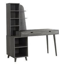 Load image into Gallery viewer, OFFICE SERIES - 55&quot;L / GREY WITH BOOKCASE
