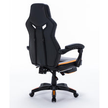 Load image into Gallery viewer, FOOTREST SERIES/ 8221 GAMING CHAIR (BLACK &amp; ORANGE)
