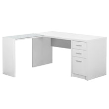 Load image into Gallery viewer, OFFICE SERIES - WHITE CORNER WITH TEMPERED GLASS
