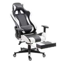 Load image into Gallery viewer, FOOTREST SERIES/ 9026 GAMING CHAIR (BLACK &amp; WHITE)
