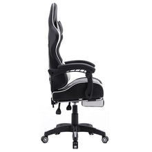 Load image into Gallery viewer, FOOTREST SERIES/ 3026 GAMING CHAIR (BLACK &amp; WHITE)
