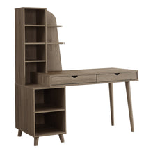 Load image into Gallery viewer, OFFICE SERIES - 55&quot;L / DARK TAUPE WITH BOOKCASE
