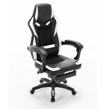 Load image into Gallery viewer, FOOTREST SERIES/ 8221 GAMING CHAIR (BLACK &amp; WHITE)
