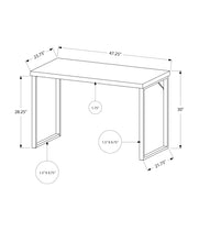 Load image into Gallery viewer, OFFICE SERIES - 48&quot;L / ESPRESSO / SILVER METAL
