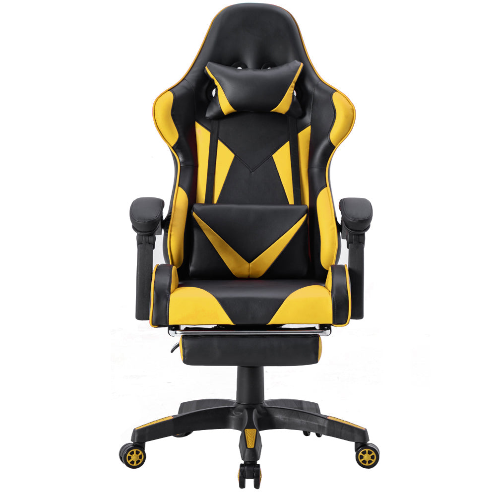 FOOTREST SERIES/ 3026 GAMING CHAIR (BLACK & YELLOW)