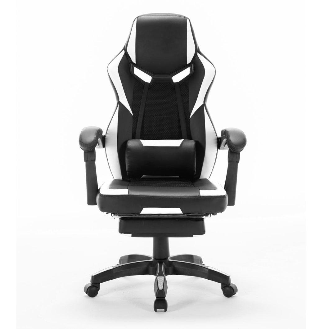 FOOTREST SERIES/ 8221 GAMING CHAIR (BLACK & WHITE)