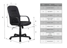 Load image into Gallery viewer, OFFICE SERIES/ 136M COMPUTER OFFICE CHAIR (BLACK)
