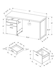 Load image into Gallery viewer, OFFICE SERIES - 60&quot;L / WHITE / SILVER METAL
