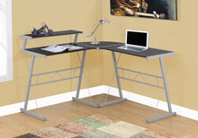 Load image into Gallery viewer, OFFICE SERIES - ESPRESSO TOP / SILVER METAL
