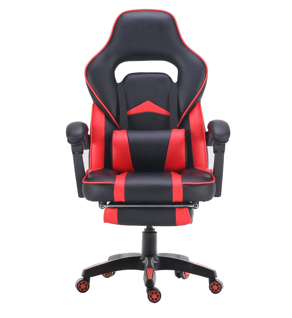 FOOTREST SERIES/ 055 GAMING CHAIR (BLACK & RED)
