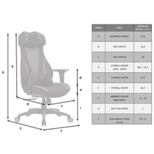 Load image into Gallery viewer, PRO-X SERIES/ 185 GAMING CHAIR (BLACK &amp; WHITE)
