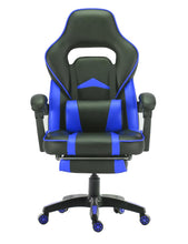 Load image into Gallery viewer, FOOTREST SERIES/ 055 GAMING CHAIR (BLACK &amp; BLUE)
