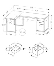 Load image into Gallery viewer, OFFICE SERIES - 80&quot;L WHITE / CEMENT-LOOK LEFT/RIGHT FACE
