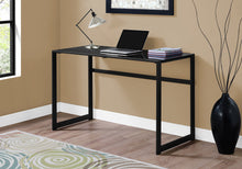 Load image into Gallery viewer, OFFICE SERIES - 48&quot;L / BLACK METAL / BLACK TEMPERED GLASS

