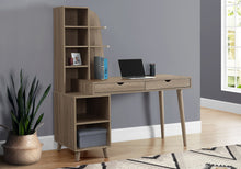 Load image into Gallery viewer, OFFICE SERIES - 55&quot;L / DARK TAUPE WITH BOOKCASE
